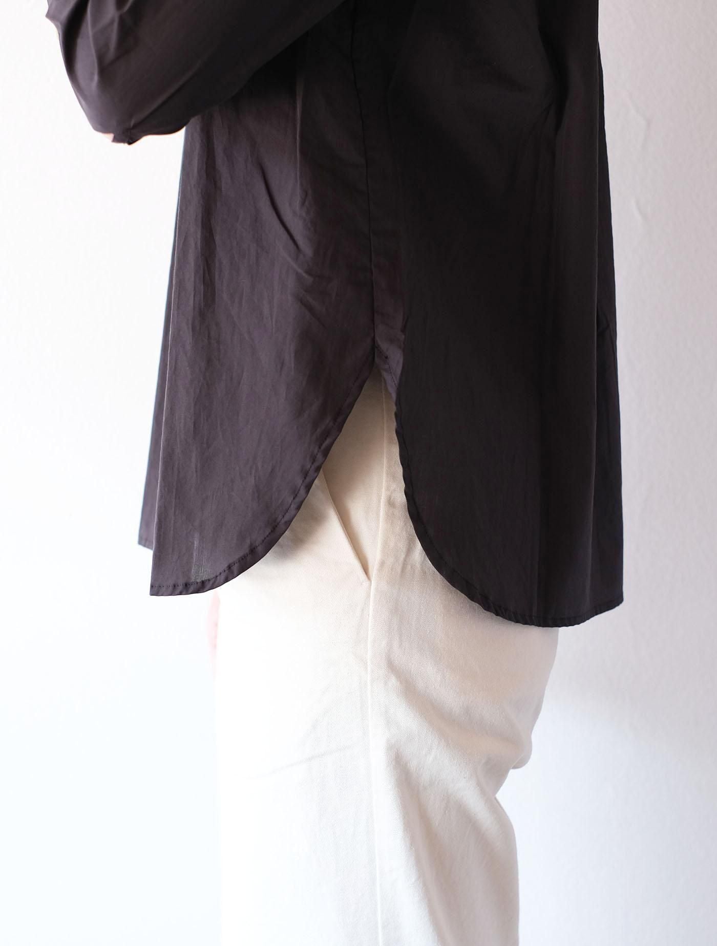 シャツ "jane (200/2 stripe)" black (Lim home)