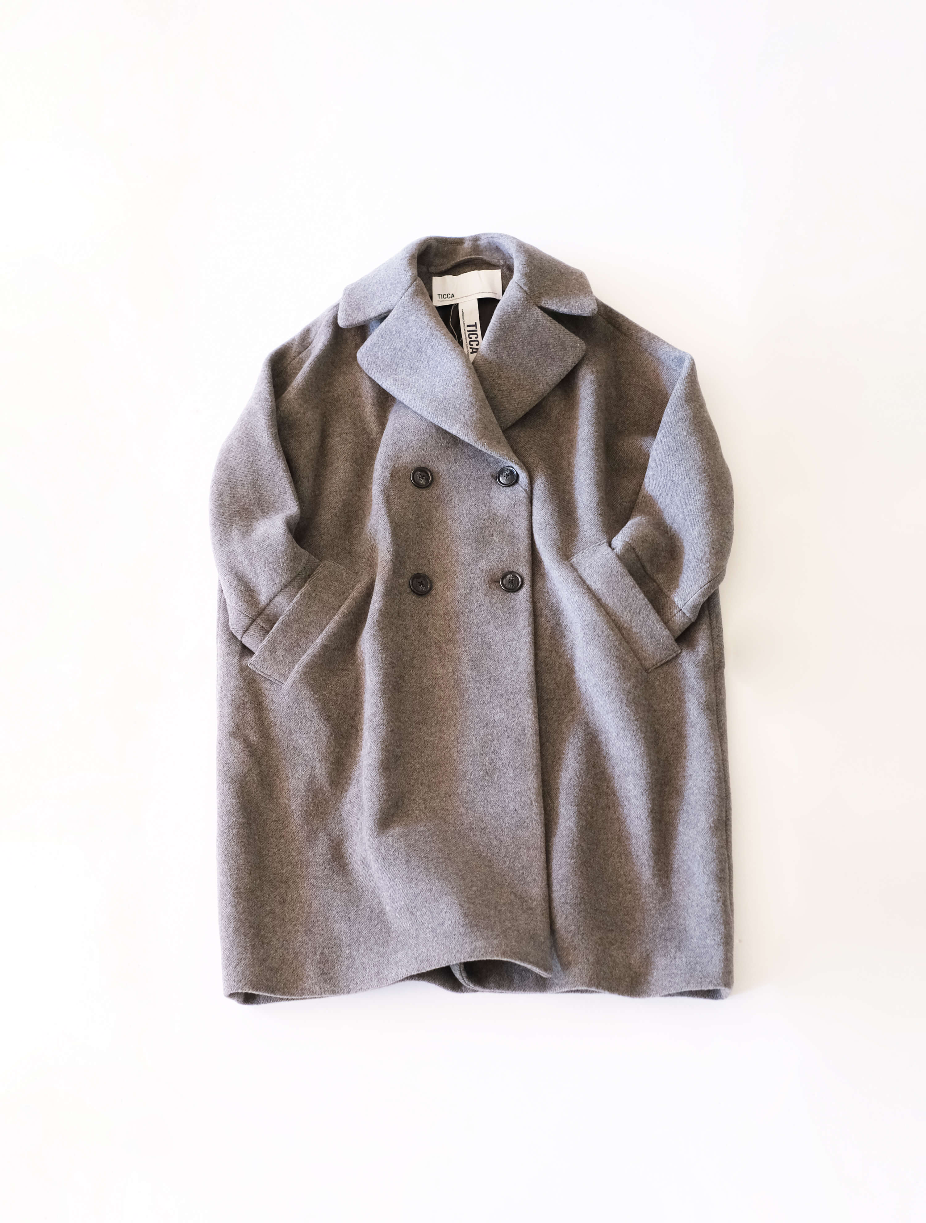 【美品】TICCA ショートコートテントコート シングルボタン 美品】TICCA ショートコートテントコート シングルボタン ticca コート