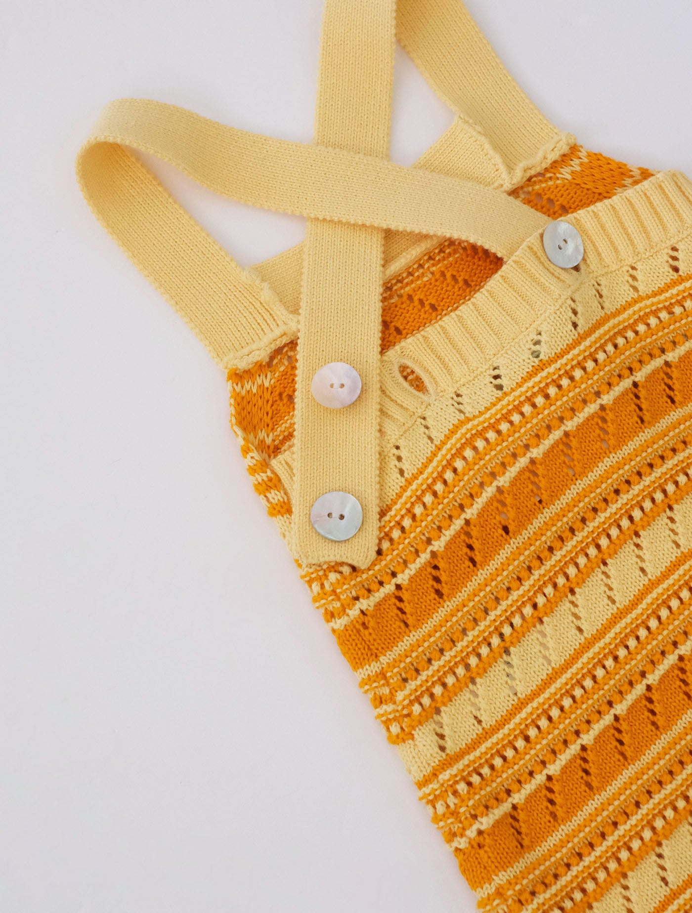 Baby Pointelle Romper vanilla×sunflower (FUB)