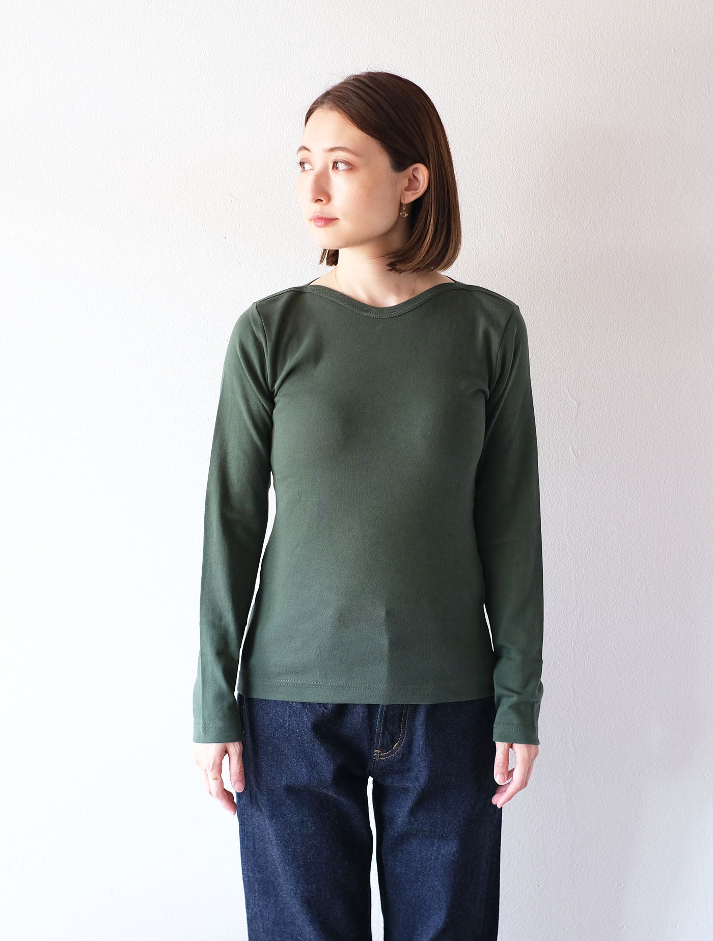 ボートネック ロングスリーブTシャツ “CAVOLFIORE” (gicipi)