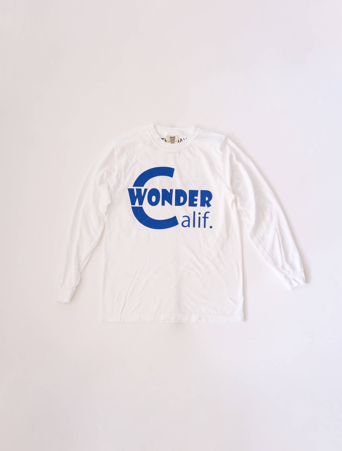 ガーメントダイ ロングスリーブT "WONDER Calif." White (THE DAY ON THE BEACH)