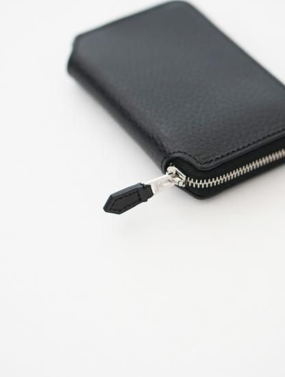ショートジップウォレット black×white (foot the coacher)