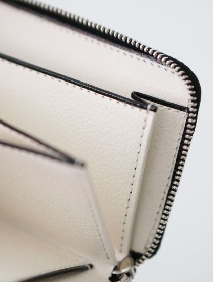 ショートジップウォレット black×white (foot the coacher)