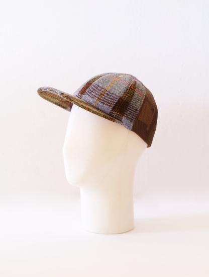 ハリス＆メッシュ 6パネルキャップ green×brown (KIJIMA TAKAYUKI)