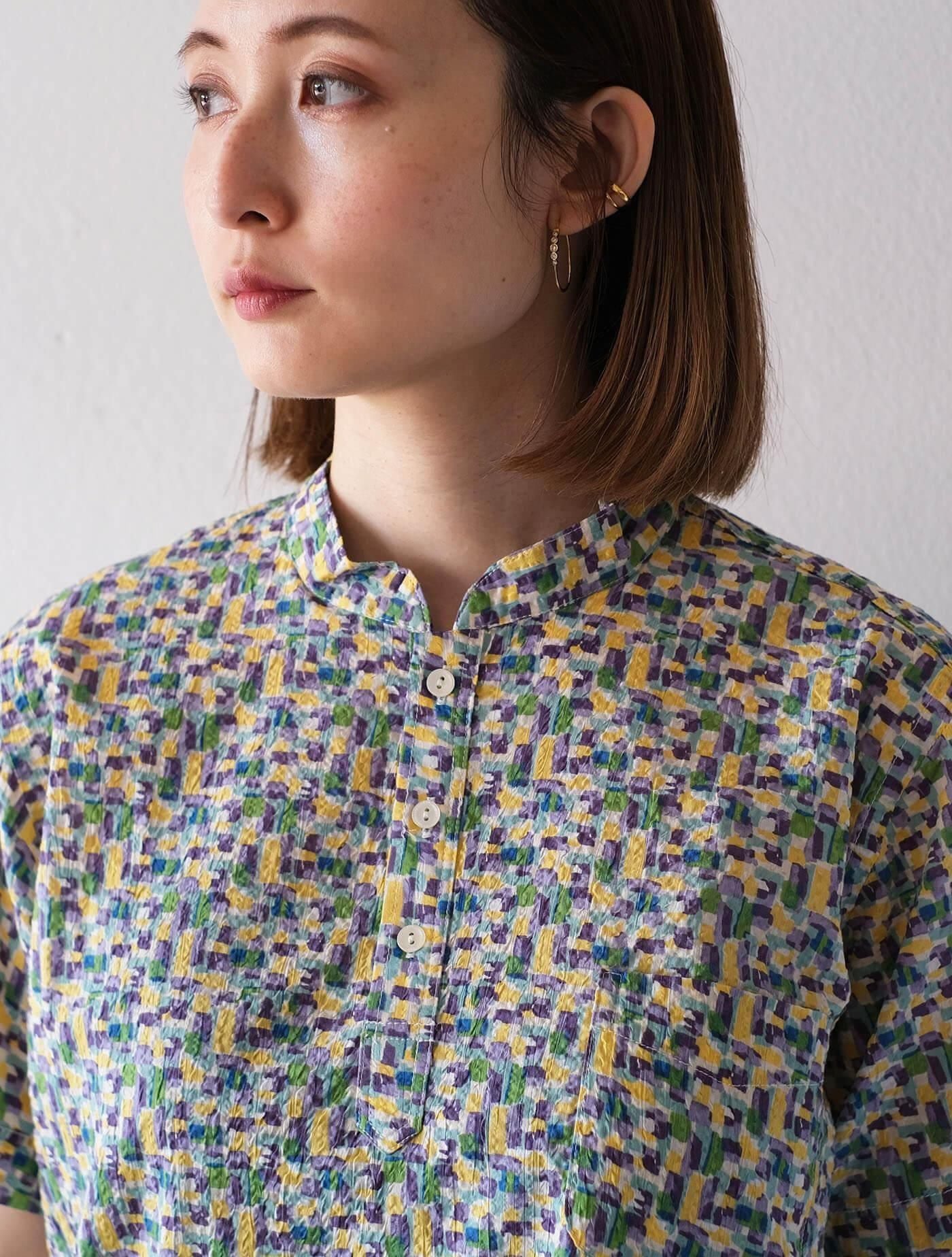 シャツ "pull over henry shirt(multi)" (Lim home)