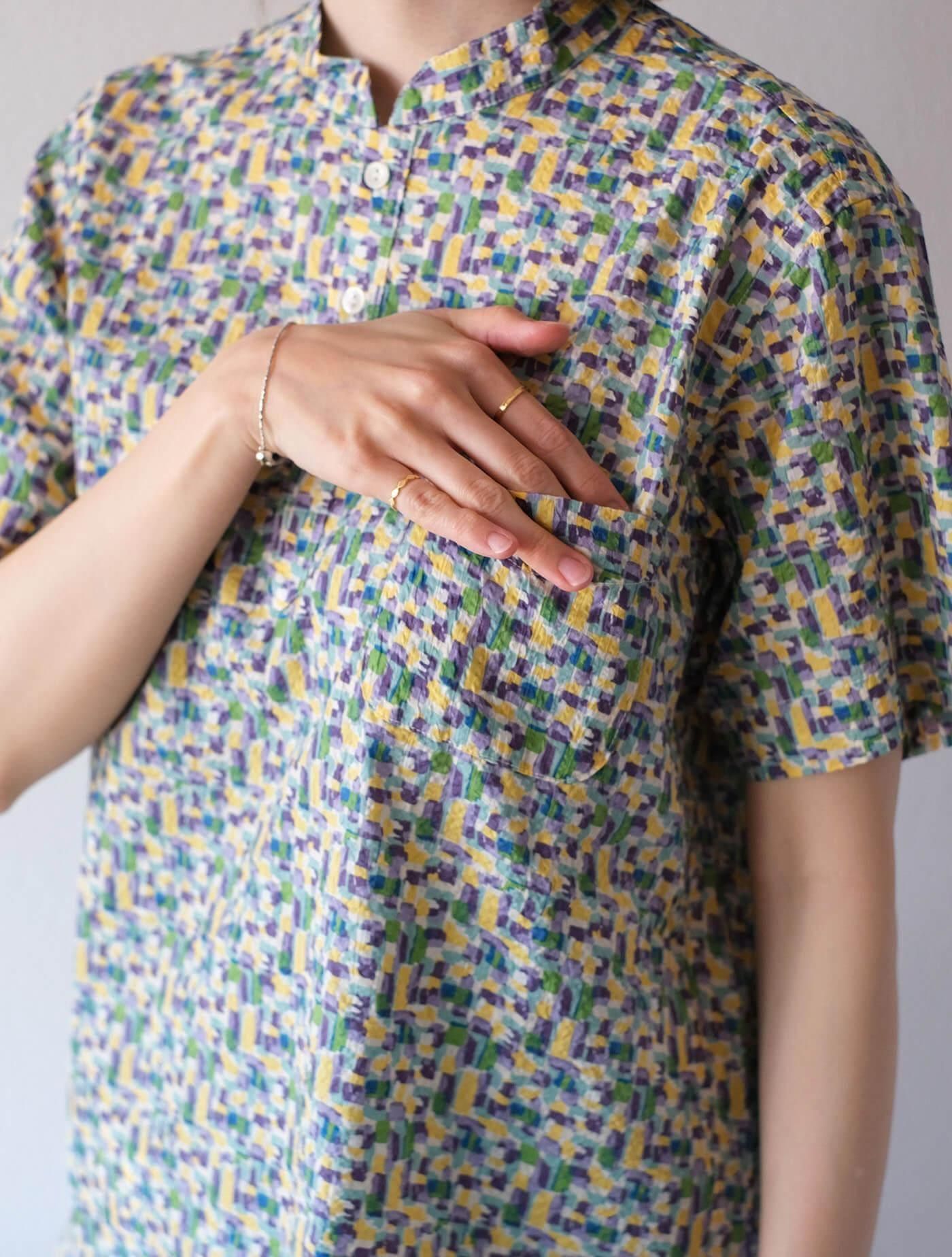 シャツ "pull over henry shirt(multi)" (Lim home)