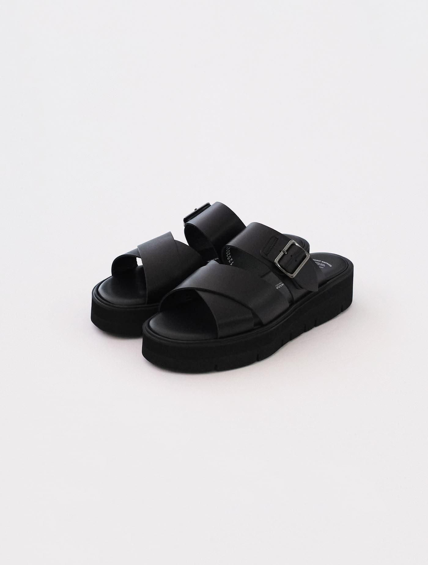 クロスベルトサンダル BLACK (BEAUTIFUL SHOES)