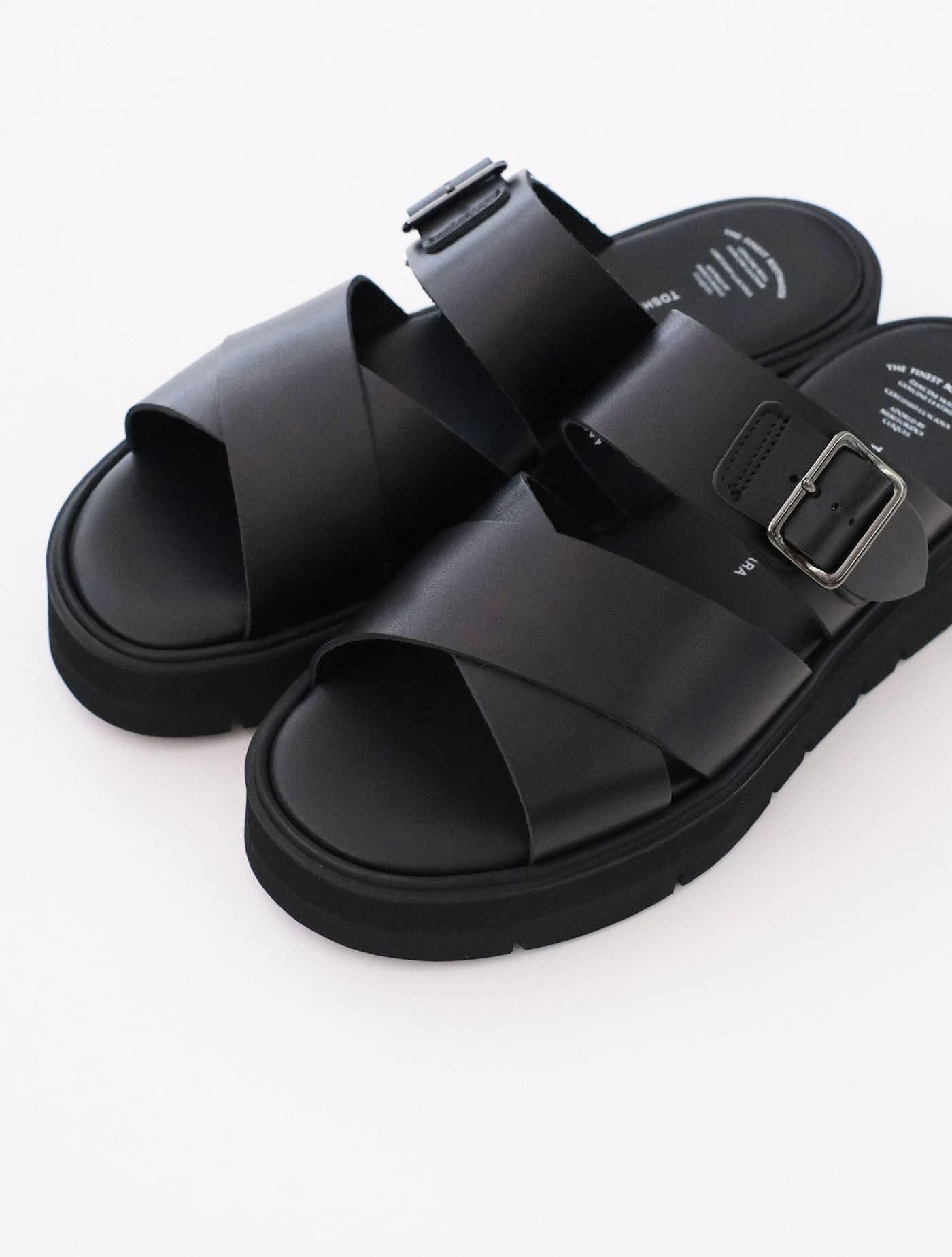 クロスベルトサンダル BLACK (BEAUTIFUL SHOES)