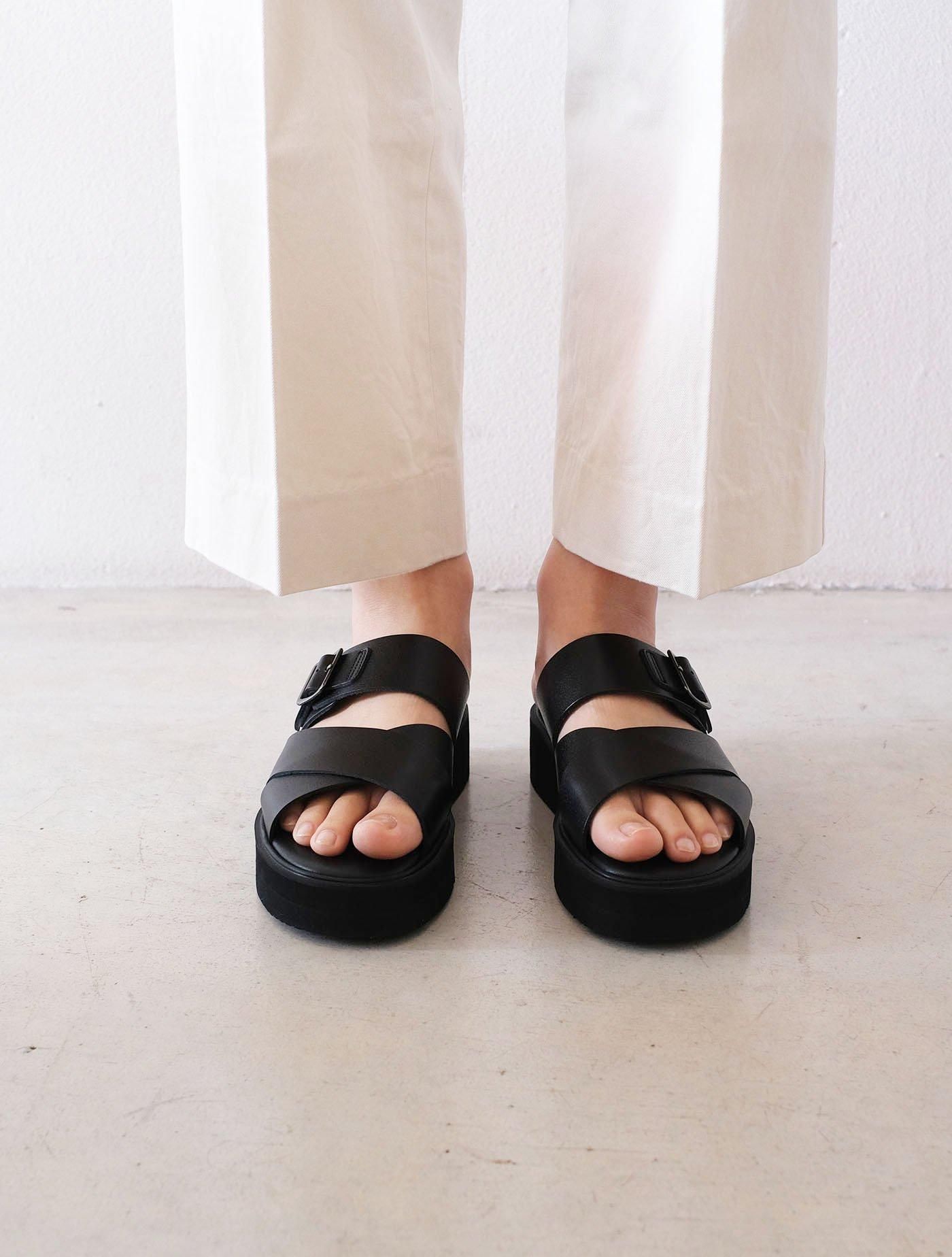 クロスベルトサンダル BLACK (BEAUTIFUL SHOES)