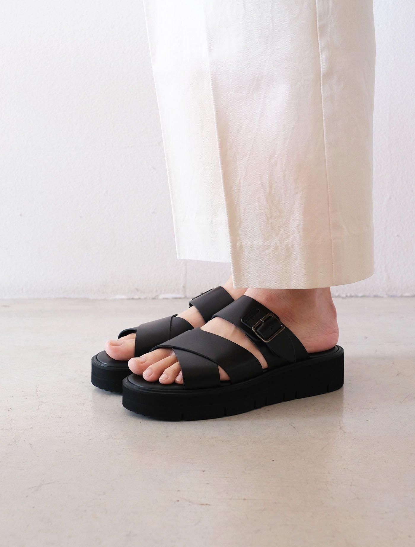 クロスベルトサンダル BLACK (BEAUTIFUL SHOES)