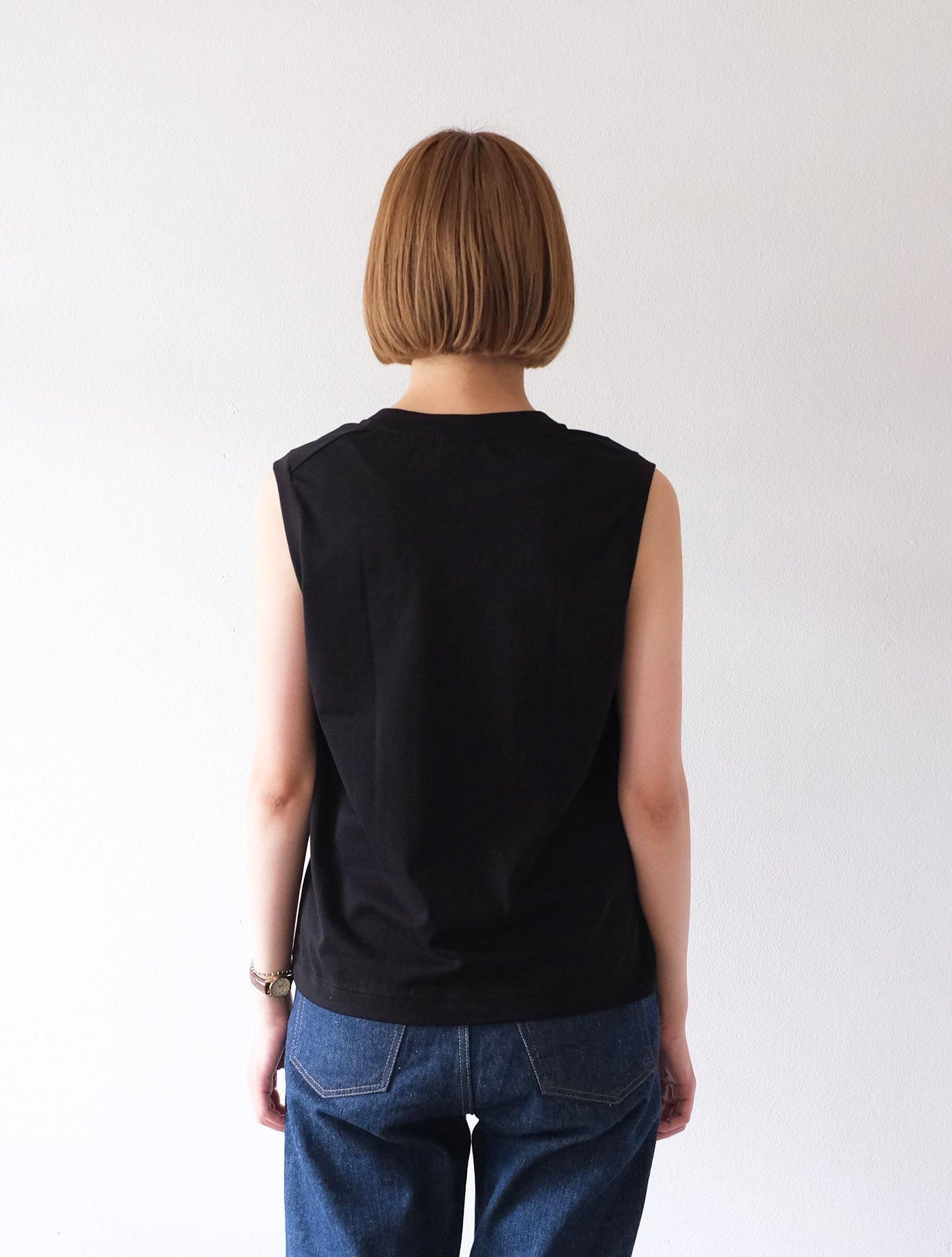 Vネック ノースリーブTシャツ "ACCIAIO" (gicipi)
