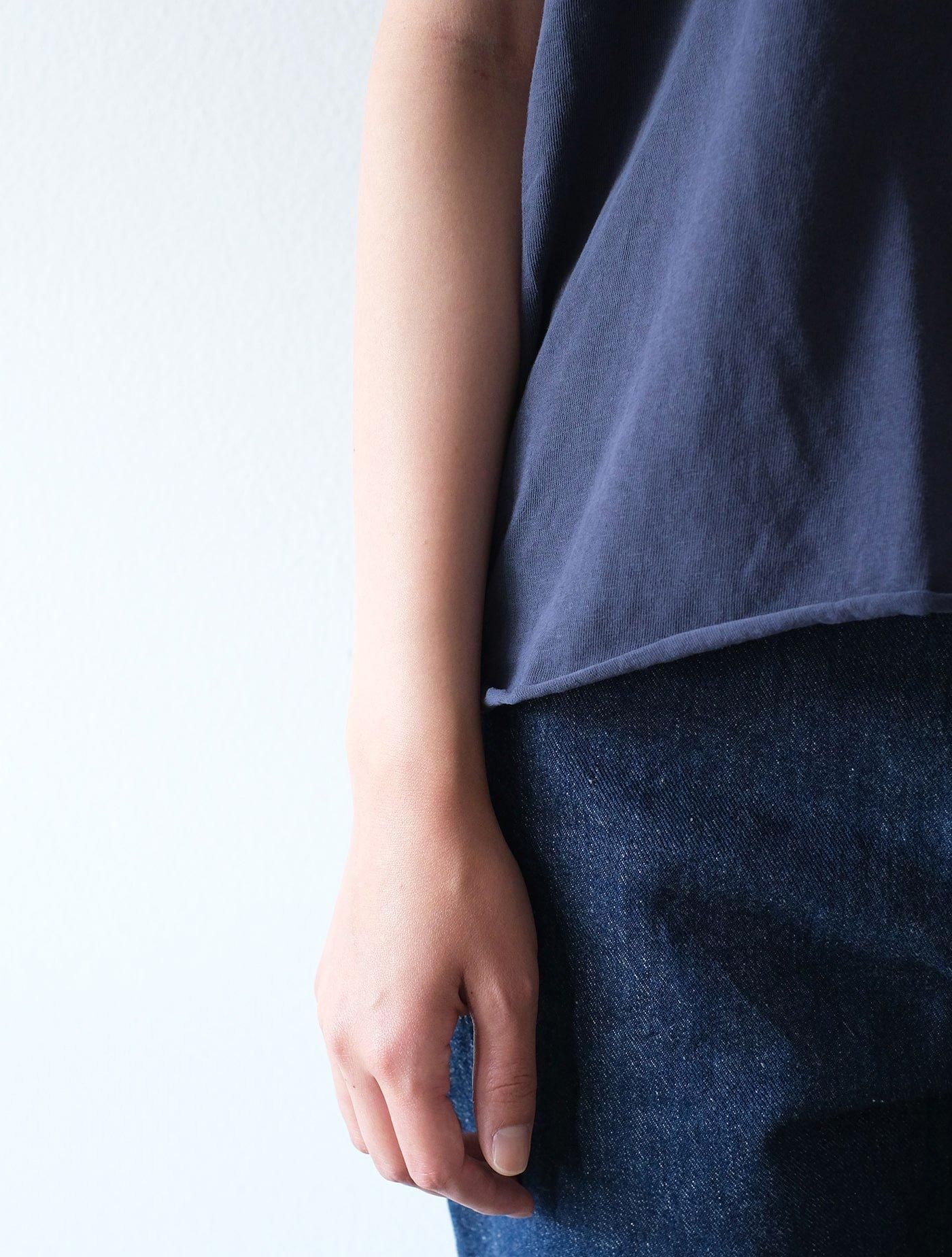 ガーメントダイ コンフォートカットオフT "BIG ORANGE"  Navy × Yellow/Orange (THE DAY ON THE BEACH)