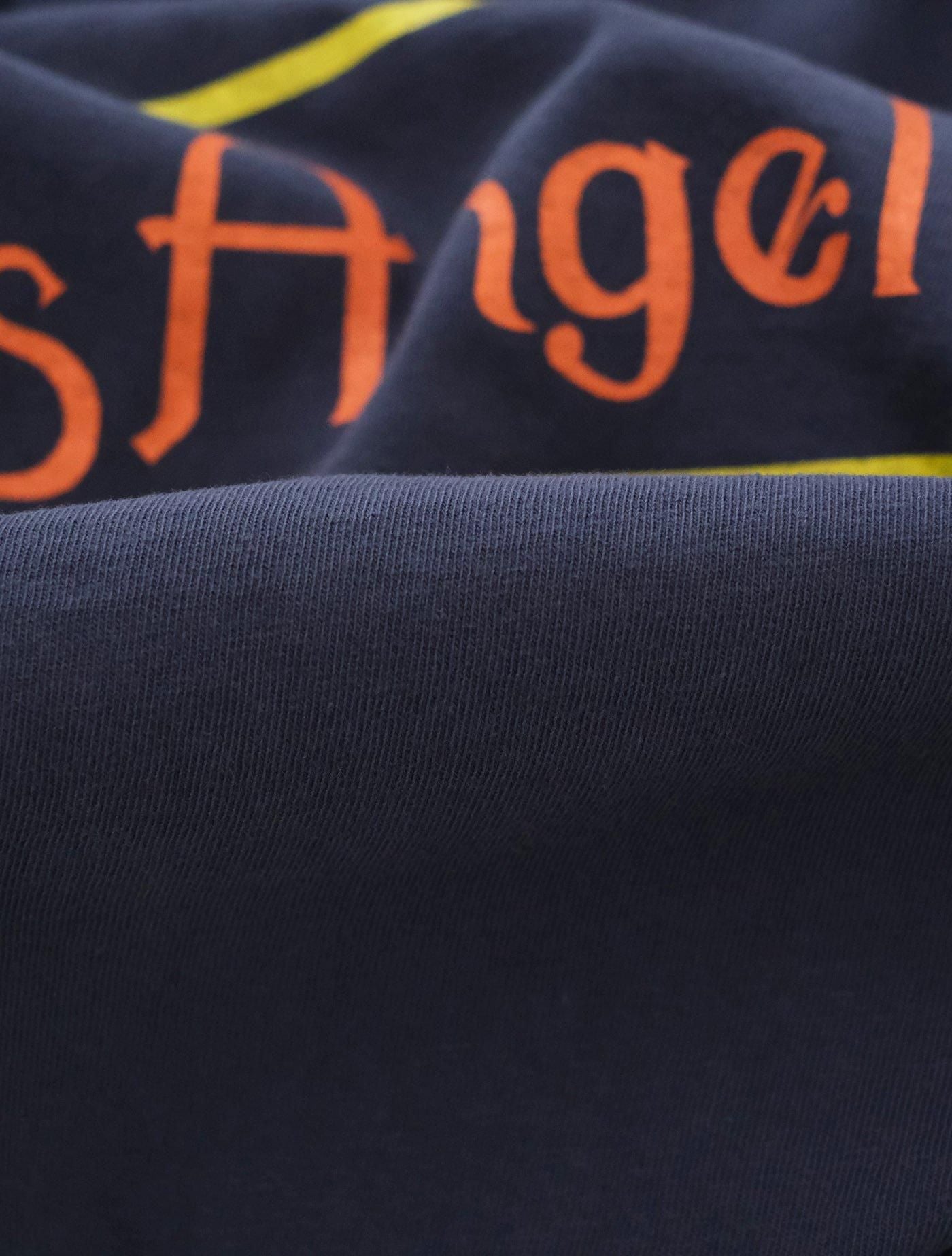 ガーメントダイ コンフォートカットオフT "BIG ORANGE"  Navy × Yellow/Orange (THE DAY ON THE BEACH)