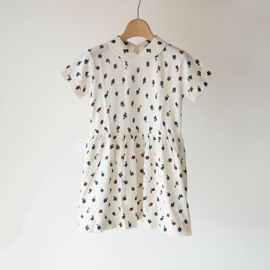 PRINTED DRESS ECRU×FLOWER (FUB) 100～120cm