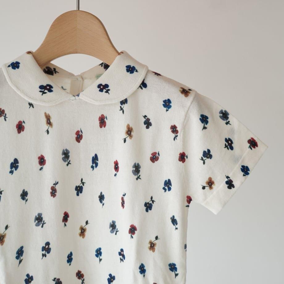 PRINTED DRESS ECRU×FLOWER (FUB) 100～120cm