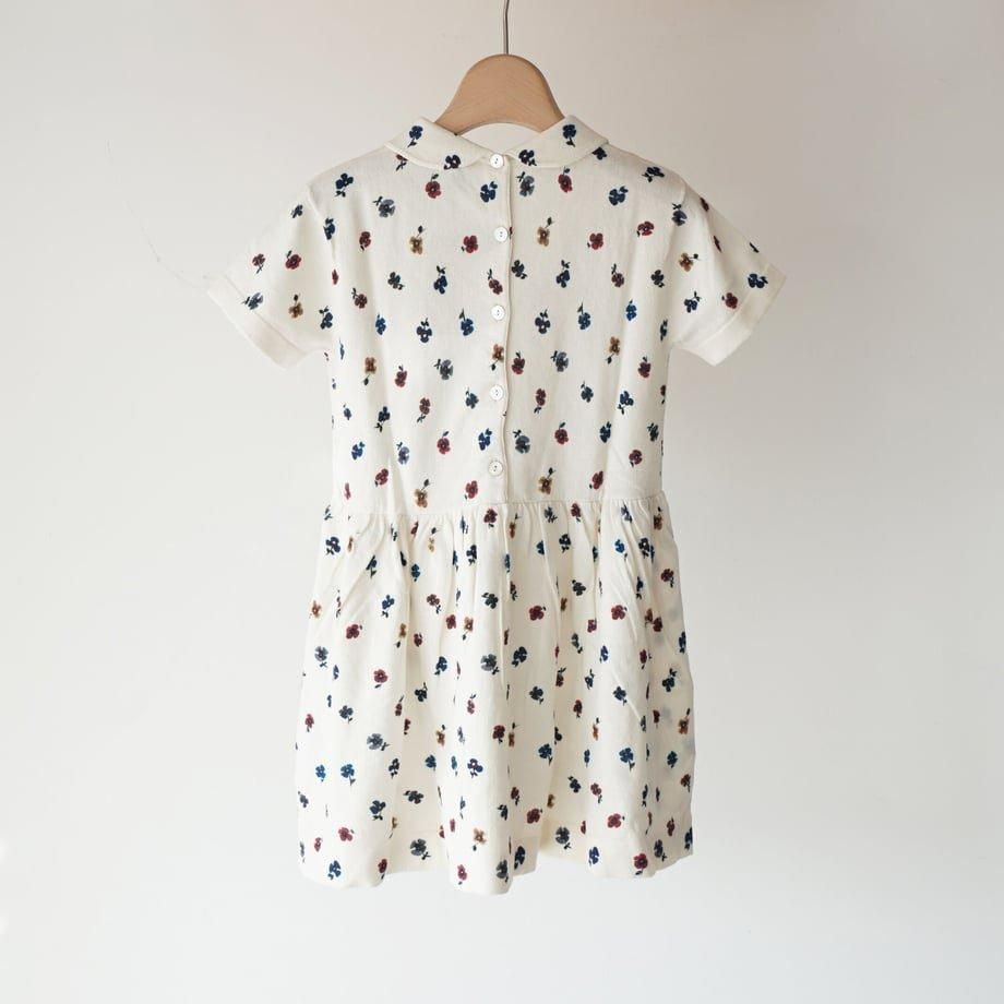 PRINTED DRESS ECRU×FLOWER (FUB) 100～120cm