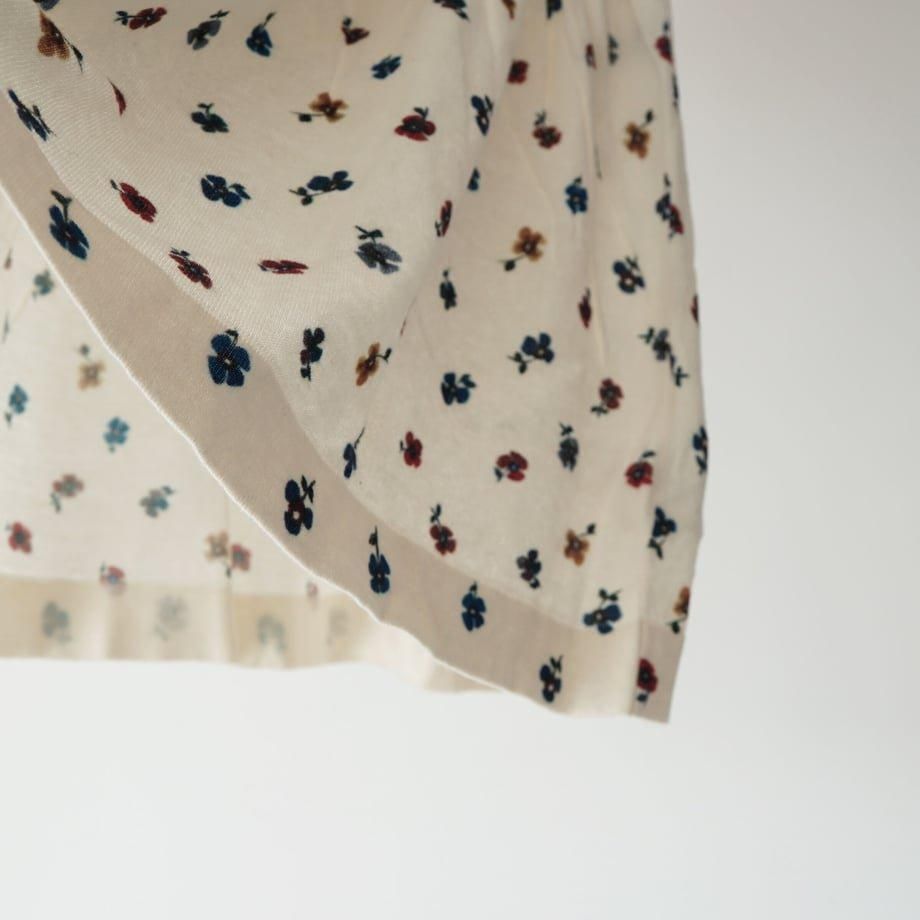 PRINTED DRESS ECRU×FLOWER (FUB) 100～120cm