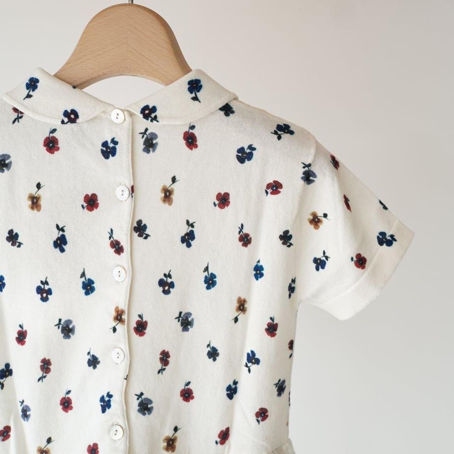 PRINTED DRESS ECRU×FLOWER (FUB) 100～120cm