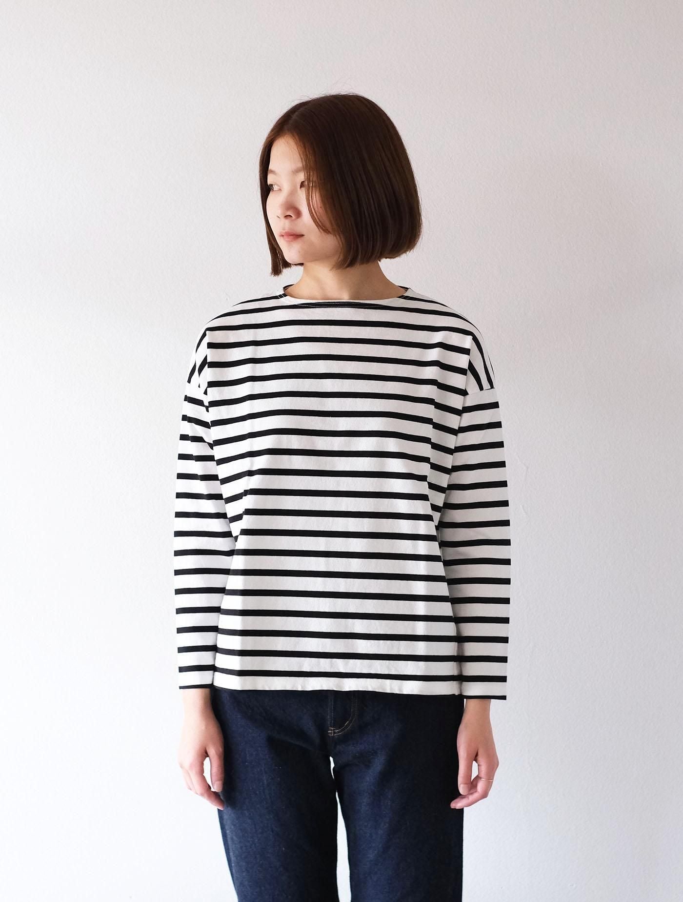 カットソー "drop shoulder boat neck L/S" (Lim home)