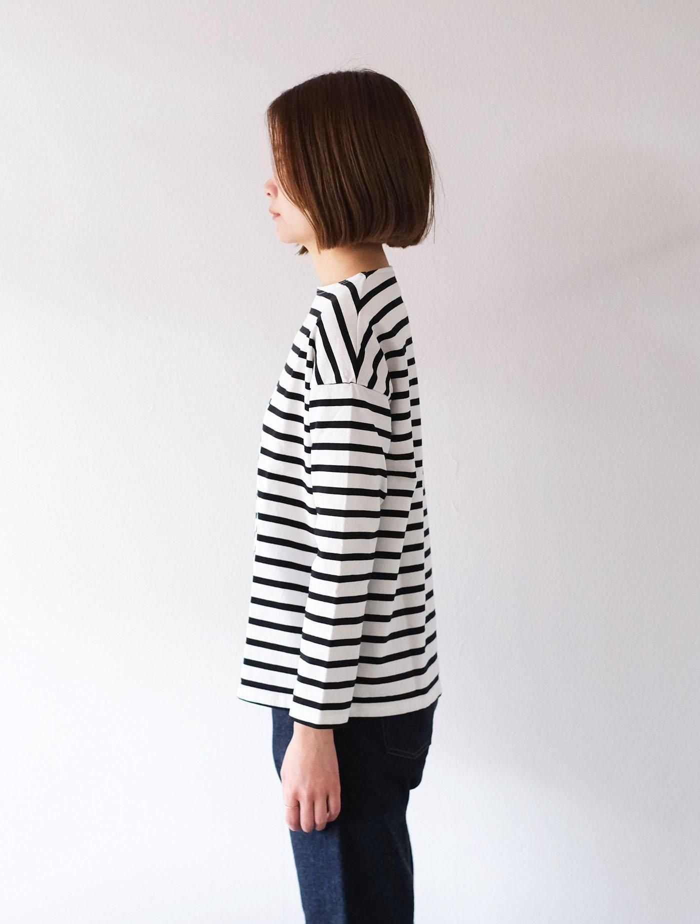 カットソー "drop shoulder boat neck L/S" (Lim home)