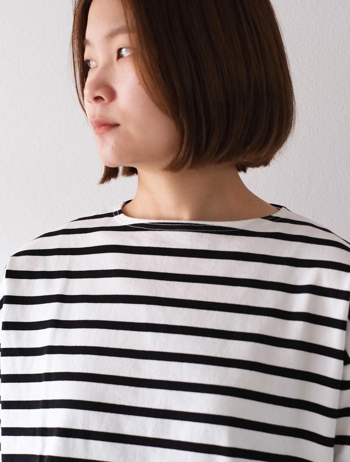 カットソー "drop shoulder boat neck L/S" (Lim home)