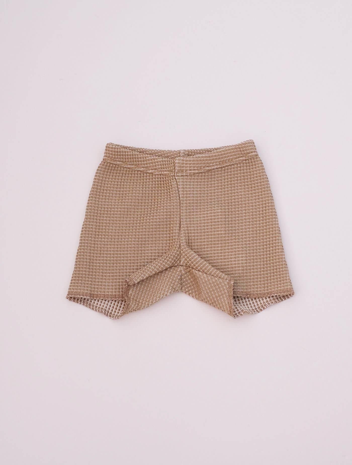 bicolor waffle shorts  (MOUN TEN.)