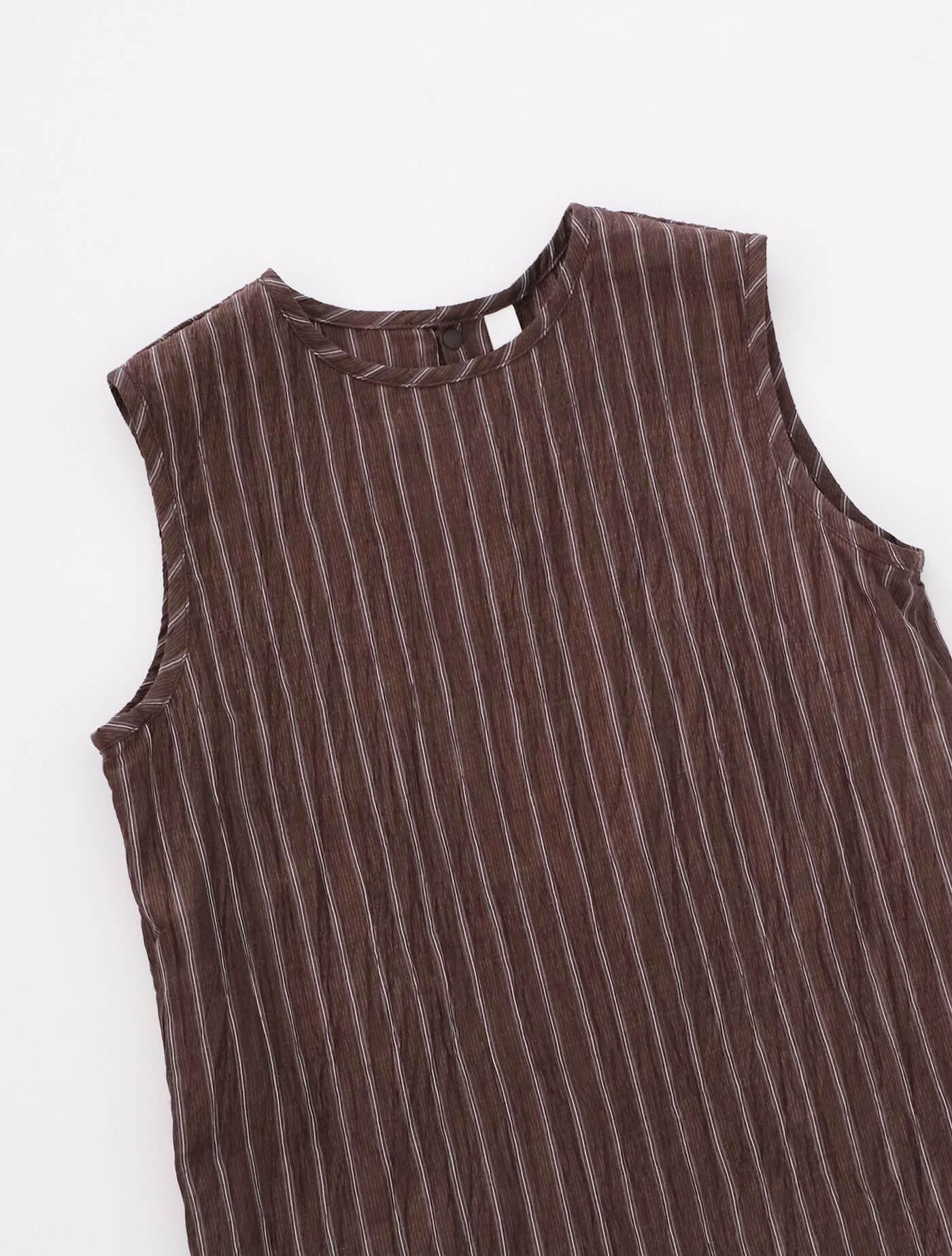 linen blend nosleeve tunic  (MOUN TEN.)