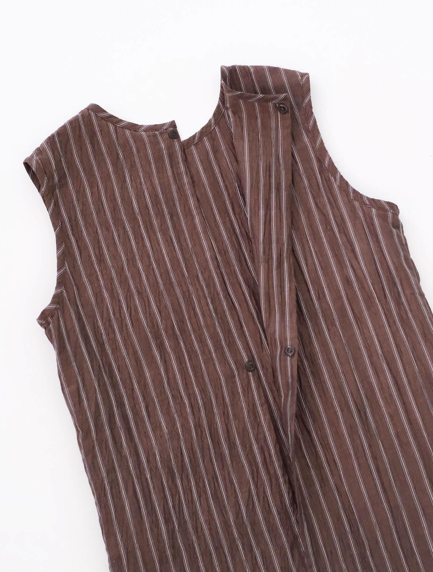 linen blend nosleeve tunic  (MOUN TEN.)