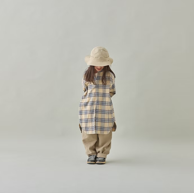 check flannel long shirt / organic cotton(MOUN TEN.)