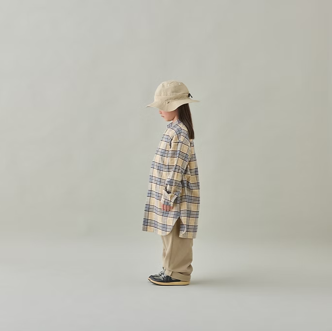 check flannel long shirt / organic cotton(MOUN TEN.)