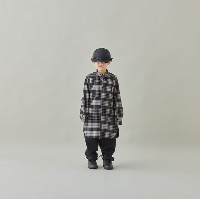 check flannel long shirt / organic cotton(MOUN TEN.)
