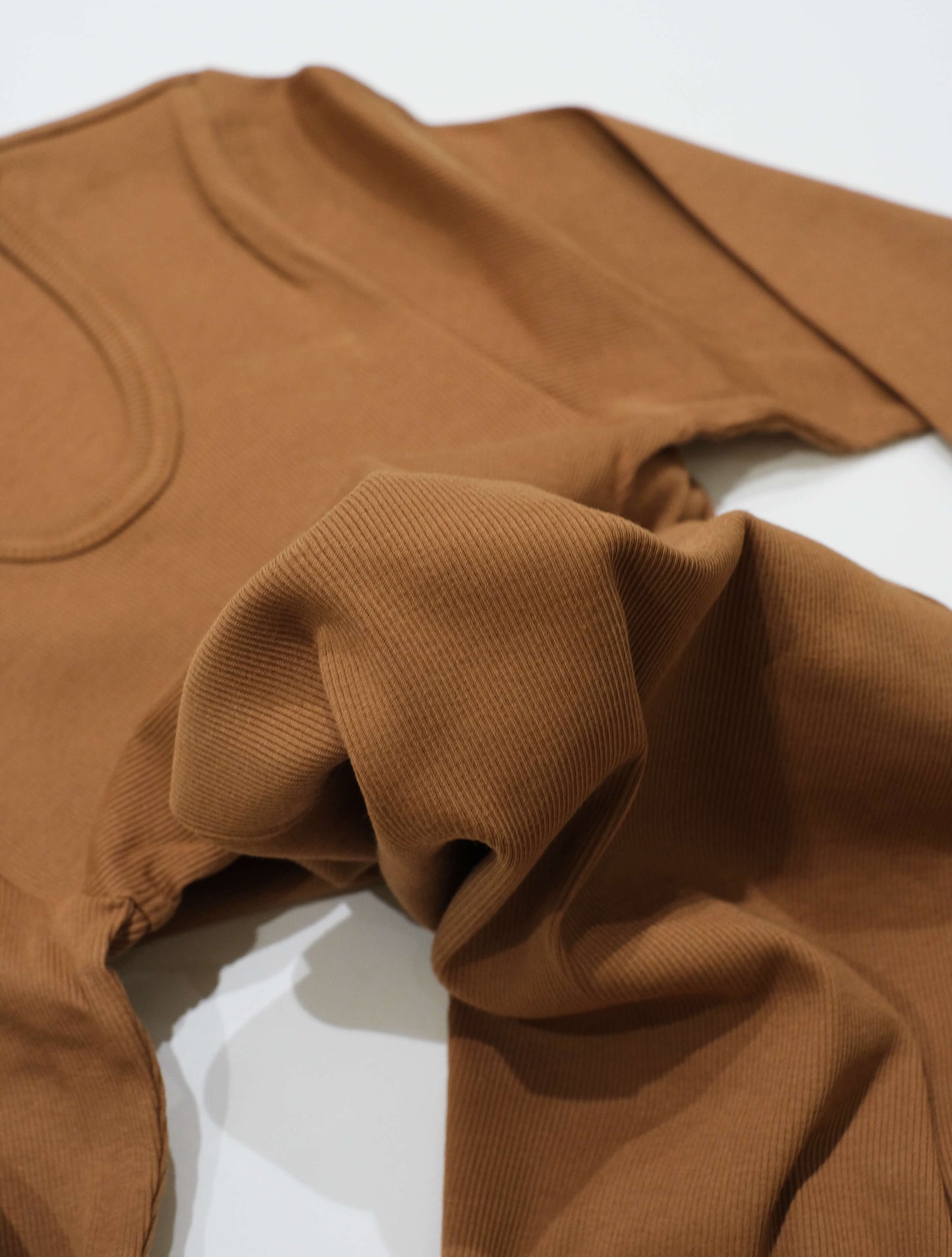 オーガニックコットンリブクルーネック ロンT (1dozen)