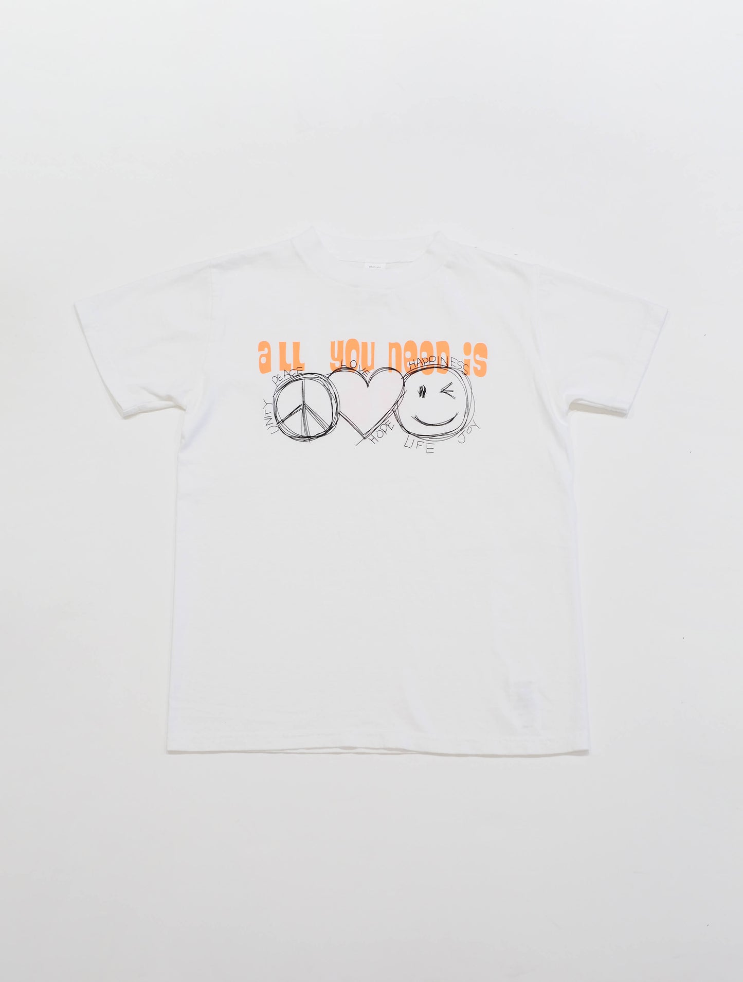プリントTee "all you need is LOVE" (Cafune)