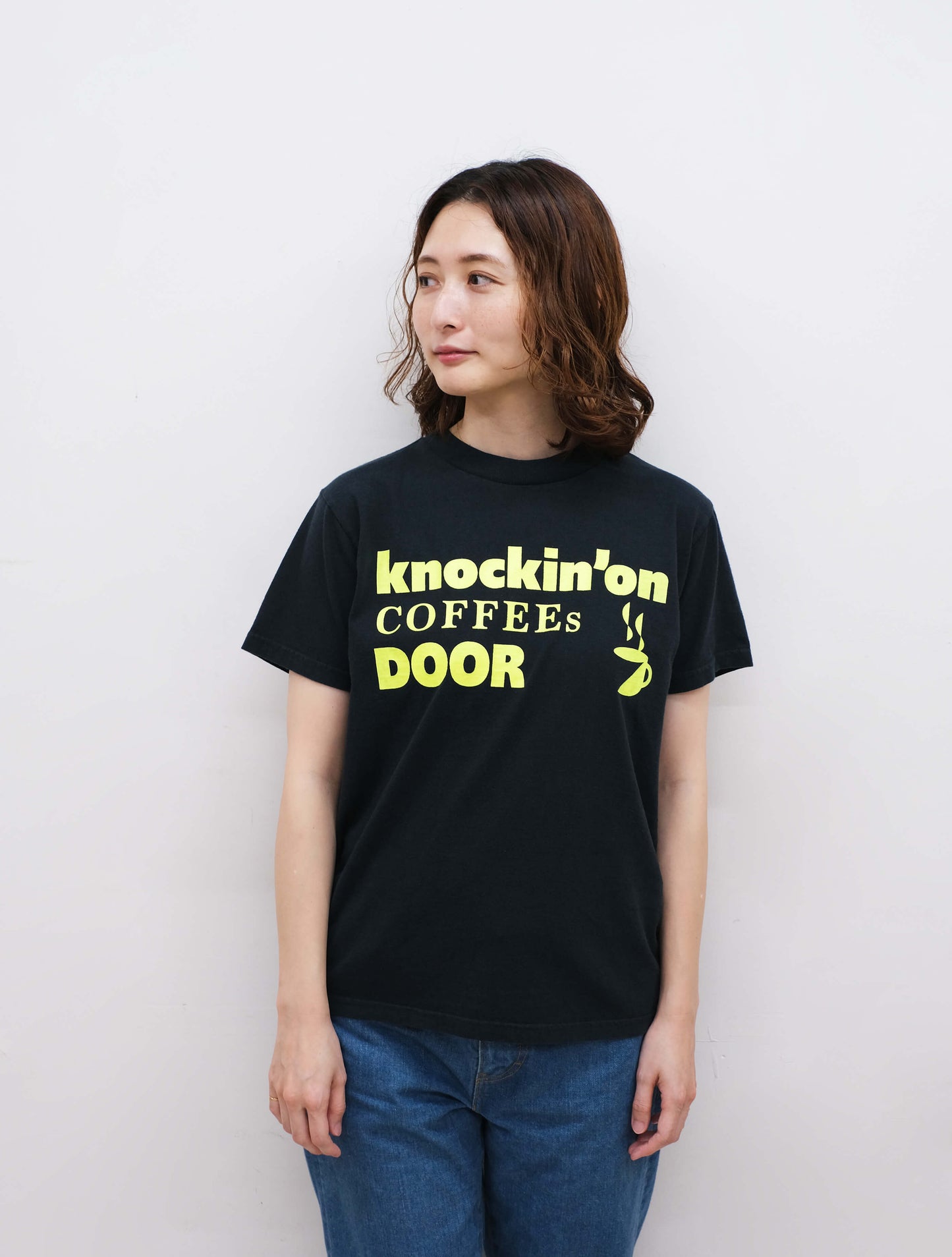 プリントTee "knockin' on coffees door" (Cafune)