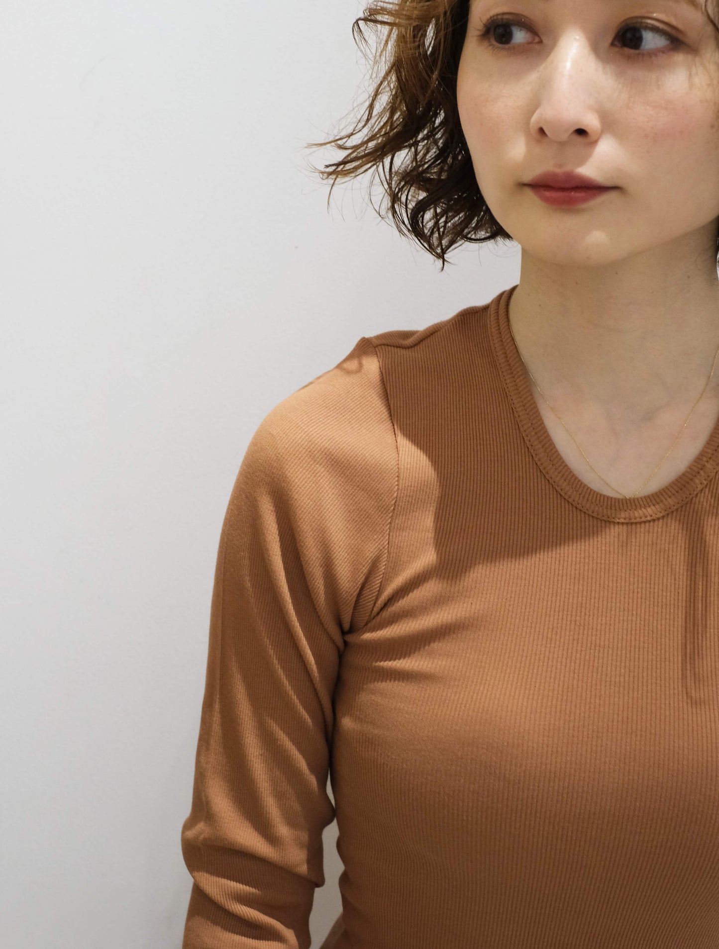 オーガニックコットンリブクルーネック ロンT (1dozen)