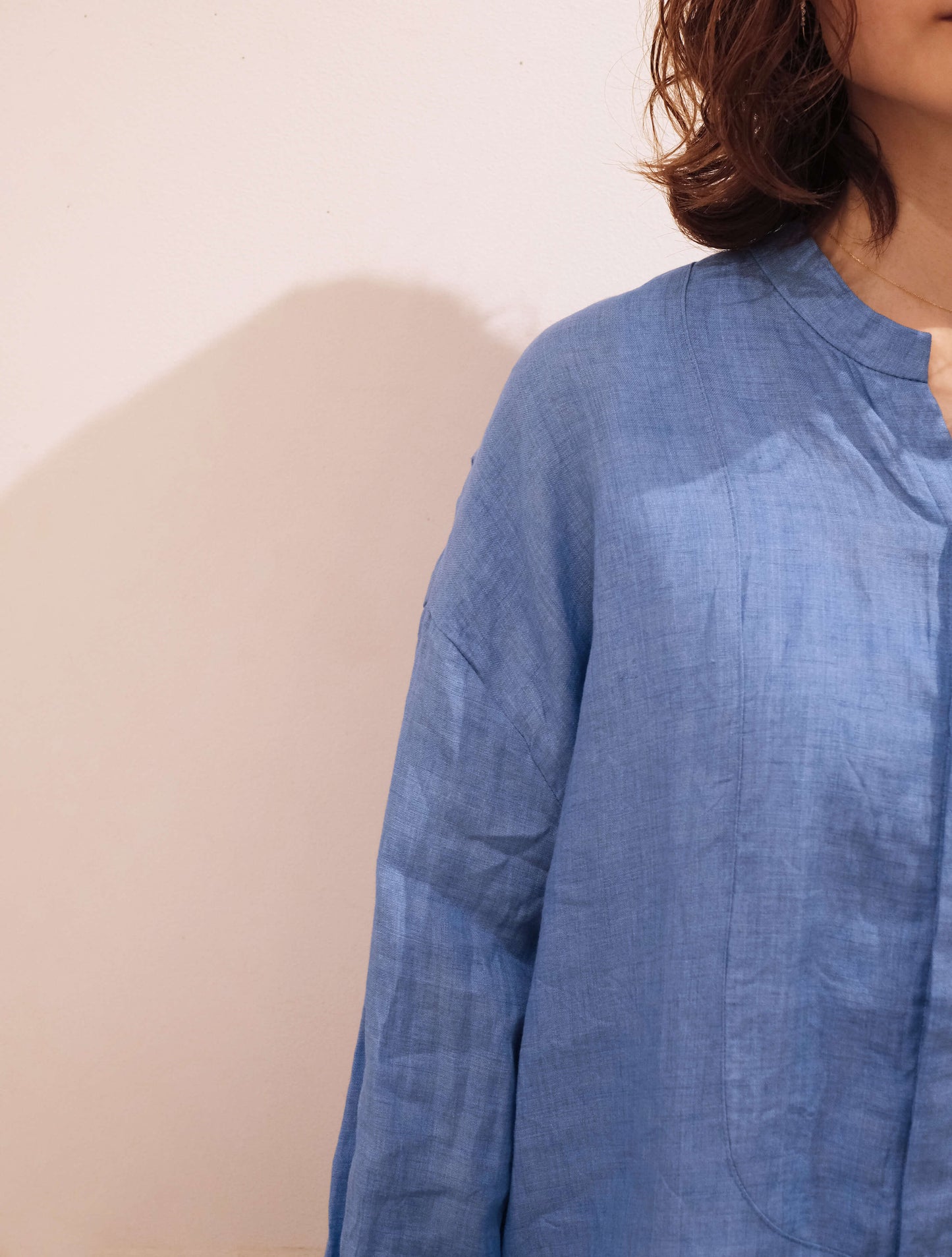 flap shirt "CANCLINI Linen" (Lim home)