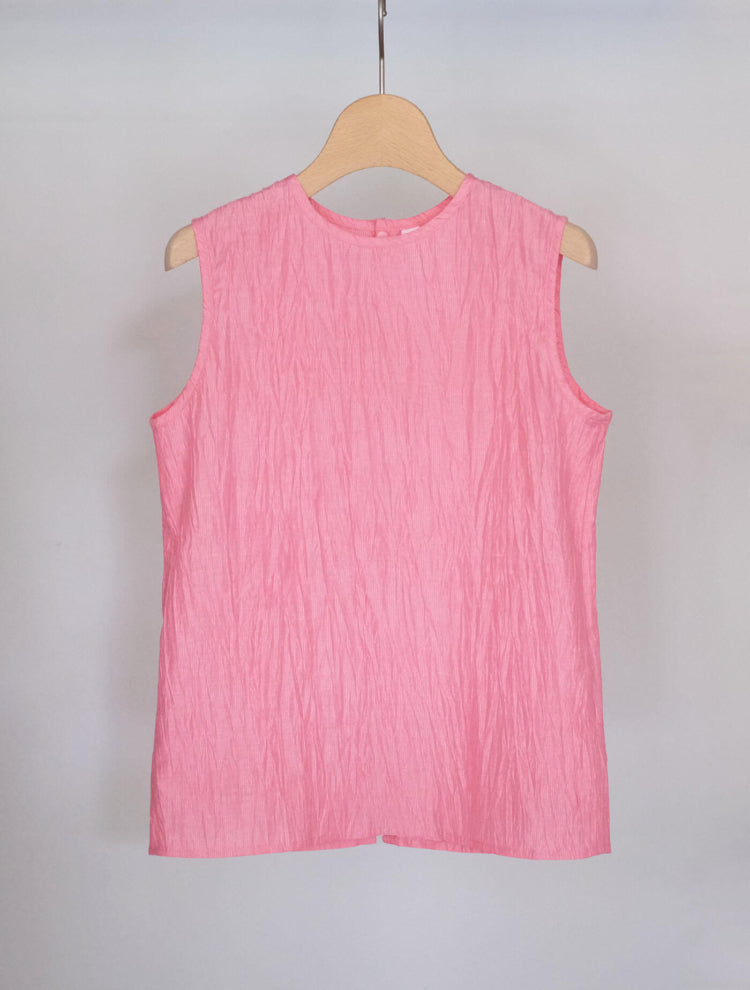 linen blend nosleeve tunic  (MOUN TEN.)