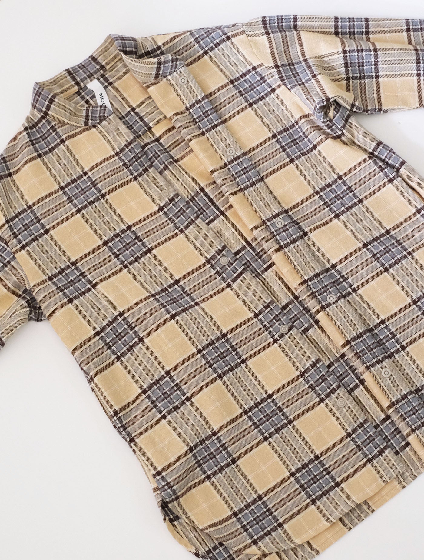 check flannel long shirt / organic cotton(MOUN TEN.)