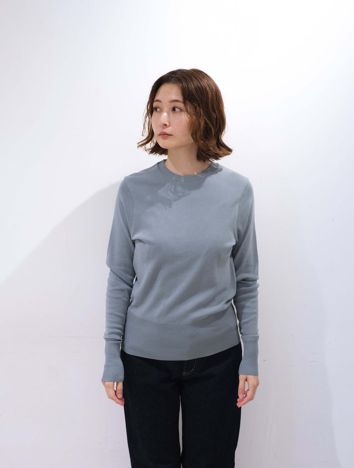 クルーネックジャストフィットニットソー "FRAGORA" 26AW (gicipi)