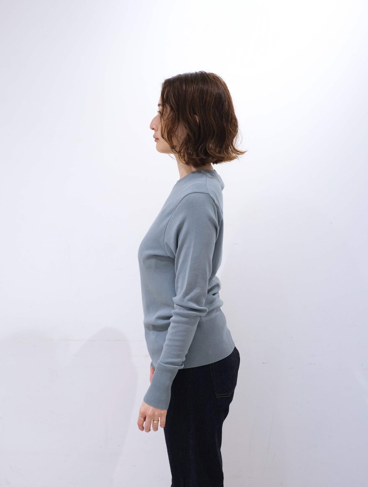 クルーネックジャストフィットニットソー "FRAGORA" 26AW (gicipi)
