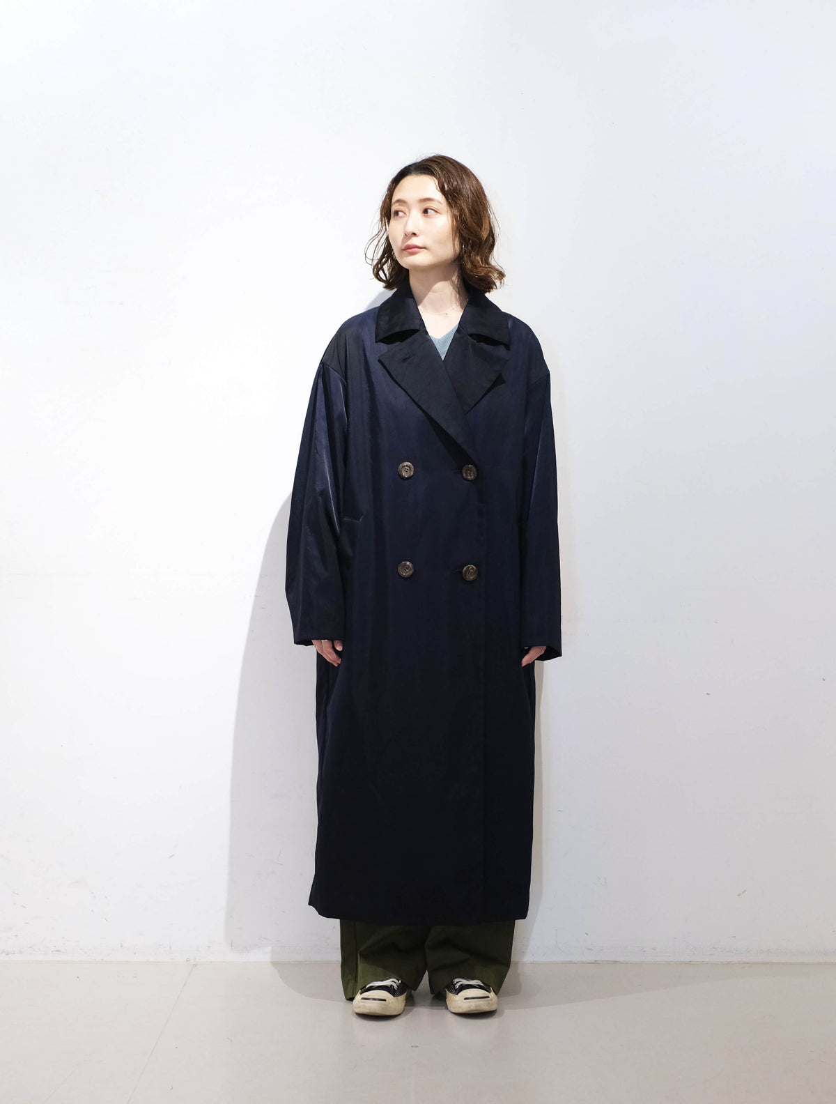 Wロングコート (drawell)