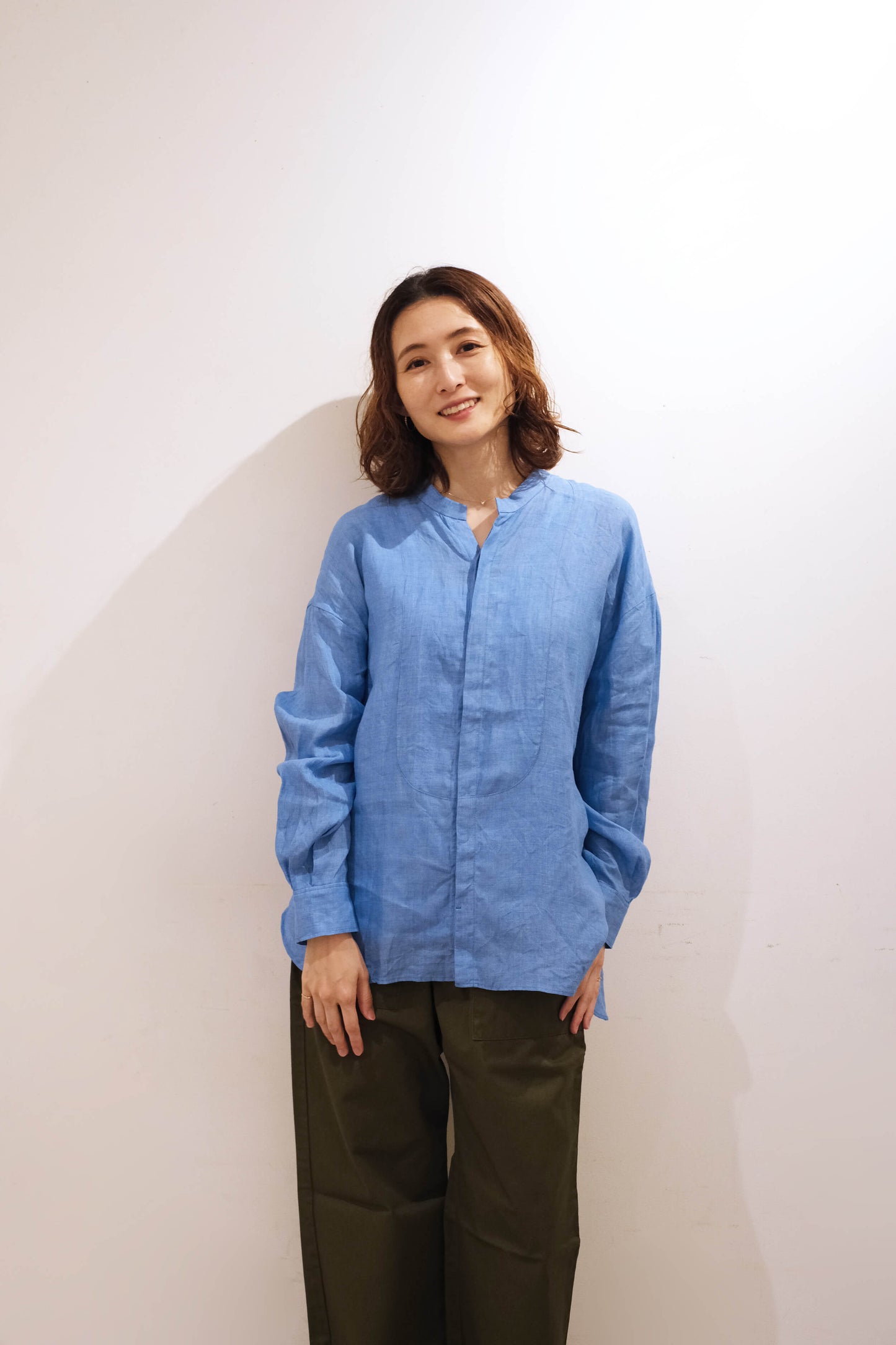 flap shirt "CANCLINI Linen" (Lim home)