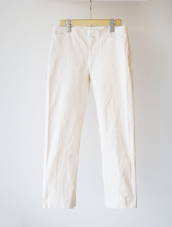 YAECA | chino cloth pants piped white