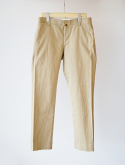 YAECA | chino cloth pants piped khaki