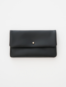 single flap wallet  black　