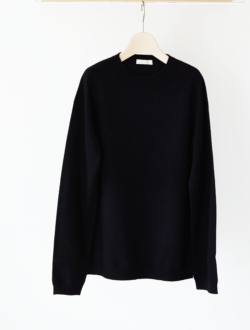 糸衣 | crew neck knit “ANZU”  black　