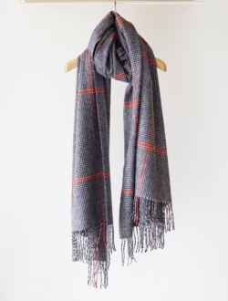 cashmere stole  multi grey　のサムネイル