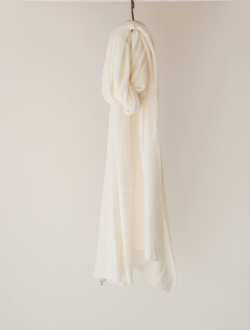 糸衣 | cashmere stole “AZUSA-S” ivory　