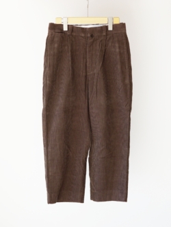 非公開: chino cloth pants “TUCK STRAIGHT” corduroy  brown　のサムネイル