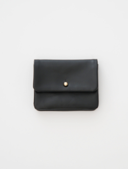 half single flap wallet  black　のサムネイル
